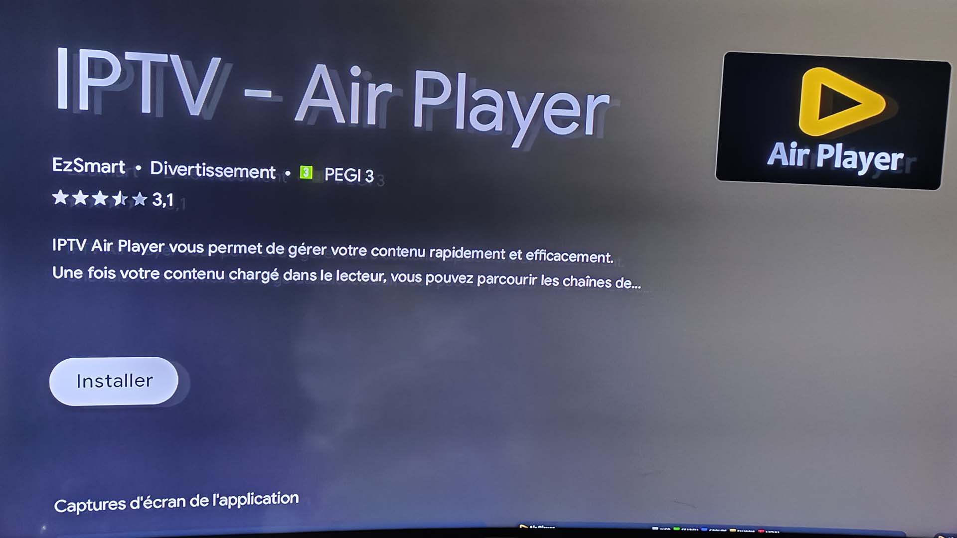 Air Player IPTV Android TV PHONE